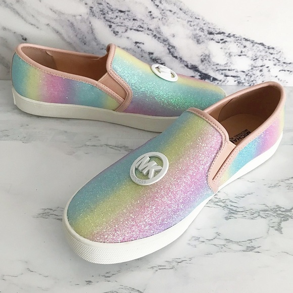 Michael Kors Ombré pastel glitter slip on sneakers 5 - Picture 6 of 14
